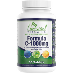 Natural Vitamins Formula C 1000mg 30 Ταμπλέτες