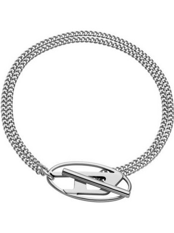 Diesel Βραχιόλι Ασημί 17.5cm DX1535040