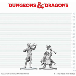 Dungeons & Dragons Nolzur's Mini - Tiefling Bard & Dwarf Cleric Unpainted Μινιατούρα