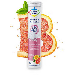 Senio Vita Vitamin B Complex Orange & Grapefruit 20 Αναβράζοντα Δισκία