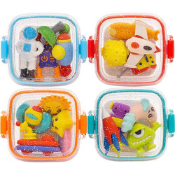 Σετ Γόμες 4τεμ. Fancy Eraser in Lunchbox Διάστημα (Διάφορα Σχέδια)