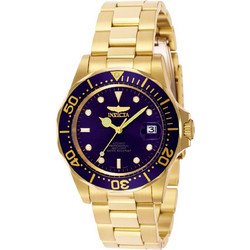 Invicta Pro Diver Ανδρικό Ρολόι Αυτόματο με Χρυσό Μεταλλικό Μπρασελέ 8930