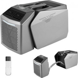 VEVOR Portable Camping Air Conditioner 4850 BTU, Dual Hose Split Tent Unit AC with Remote & Touch Control, 16-32C Ρυθμιζόμενο, 200 m/h Ροή αέρα, 58dB Χαμηλό θόρυβο, για RV, Εξωτερική ψύξη, Σκούρο γκρι