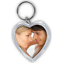 1x24 ZEP Photo Keychain 4 x 3.8 cm Heart Shape 7360PD