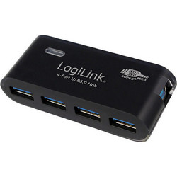 Logilink UA0170 USB Hub 3.0 USB-A με 4 Θύρες USB-A & Εξωτερική Παροχή Ρεύματος