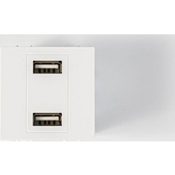 ΠΡΙΖΑ 2 Χ USB MODULES ΛΕΥΚΗ