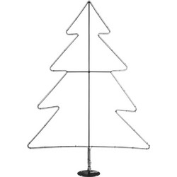 GLOBOSTAR(R) XMAS-TREE-BIG Χριστουγεννιάτικο Διακοσμητικό Φωτιστικό LED 27.3W 1092lm 360 AC 220-240V Αδιάβροχο IP65 Θερμό Λευκό 2700K - Μαύρο & Διάφανο - Μ134 x Π25 x Υ188cm