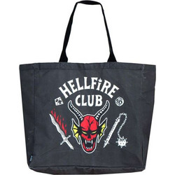 Stranger Things - Τσάντα Ώμου Hellfire Club XL σε Γκρι Χρώμα