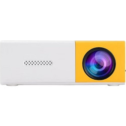Μίνι φορητός προβολέας, Full HD 1080p, 1000 lumens, LED, με τηλεχειριστήριο, HDMI & USB, λευκό-κίτρινο