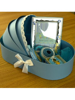 Baby box για αγοράκι με παραμάνα, ματάκι, εικόνα και κορνίζα