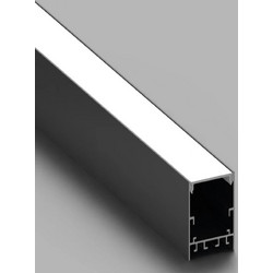 Σετ Προφίλ Αλουμινίου LED 2m Μαύρο 9x5.6mm με Κάλυμμα Opal Cubalux 2-CL160002