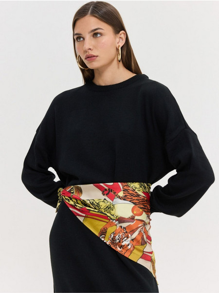 Hemithea Pegasus Scarf Red Multicolor Print