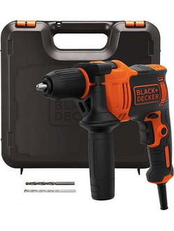 Black & Decker BEH550K Κρουστικό Δράπανο 500W με Θήκη