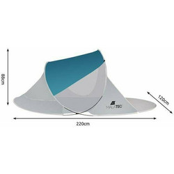 Malatec Τέντα Παραλίας Pop Up Γκρι 220x120x90cm 69595