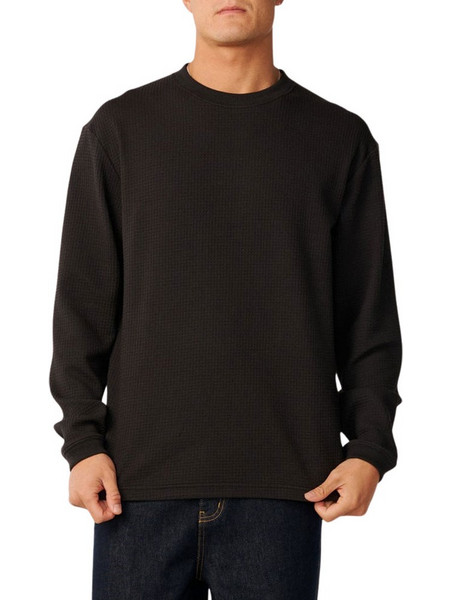 RIP CURL PREMIUM SURF WAFFLE LS TEE WASHED BLACK