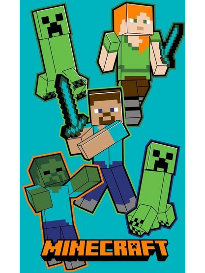 Minecraft Crawler Παιδική Πετσέτα Χεριών και Προσώπου 30x50 εκ
