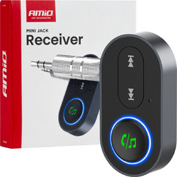Amio - Bluetooth Δέκτης (Receiver) για Ασύρματη Μετάδοση Ήχου με υποδοχή Mini Jack 3.5mm για Αυτοκίνητα και Ηχοσυστήματα - 1 τεμ. (04658/AM) - Amio - 04658/AM