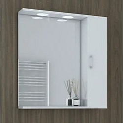Drop Ritmo 70 White Καθρέπτης Μπάνιου με Ντουλάπι 68x15x75cm