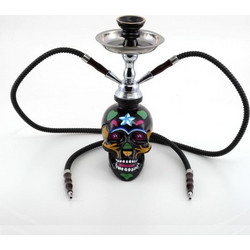 Ναργιλές με δύο σωλήνες Atomic La Catrina Μαύρος 45cm 0230096 0230096