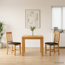 vidaXL Σετ τραπεζαρίας VENLO 3 τμχ. Μαύρο 90 x 90 x 75 cm