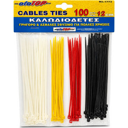 Δεματικά Καλωδίων 12cm σετ=100τεμ tie Wrap Homie 116992