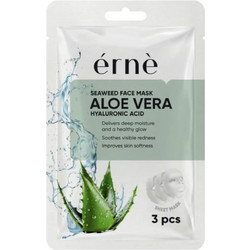 Erne Seaweed Aloe Vera Hyaluronic Acid Μάσκα Προσώπου 3τμχ