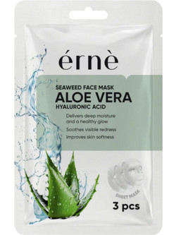 Erne Seaweed Aloe Vera Hyaluronic Acid Μάσκα Προσώπου 3τμχ