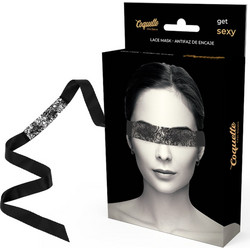 COQUETTE CHIC DESIRE LACE MASK BLACK
