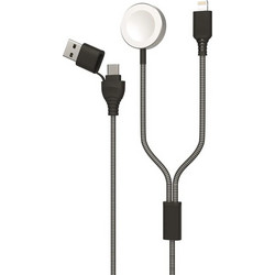 Φορτιστής USB 2GO 2in1 USB/Type-C f. Watch & Smartphone 1,8m sw