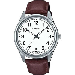 Casio Standard Ανδρικό Ρολόι με Καφέ Δερμάτινο Λουράκι MTP-V005L-7B4