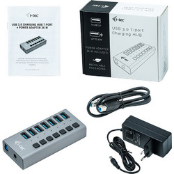 I-tec USB Hub 3.0 USB-A με 7 Θύρες USB-A & Εξωτερική Παροχή Ρεύματος