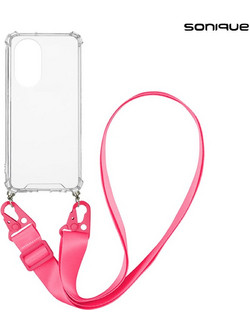 Sonique Armor Clear με Strap Θήκη (Honor 50 5G / Nova 9) Φούξια