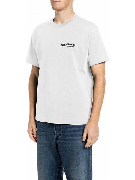 REPLAY MAN OVERSIZED T SHIRT WHITE