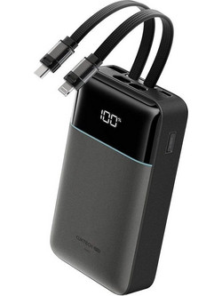 Cuktech LPB200NL Power Bank 20000mAh 40W με Ενσωματωμένα Καλώδια USB-C & Lightning Grey