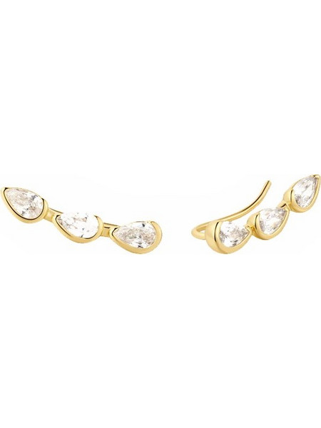 Ania Haie Triple Half-Bezel Teardrop Climbers Σκουλαρίκια Χρυσά E076-22G