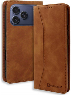 Bodycell Book Case PU Leather Θήκη Πορτοφόλι Brown (iPhone 18 Pro Max)