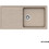 Schock Cristalite Element Ένθετος Νεροχύτης Γρανίτη Αντιστρεφόμενος Ματ Sabbia 100x50cm 31100-1501