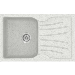 Sanitec Classic 327 Ένθετος Νεροχύτης Γρανίτη Αντιστρεφόμενος Ματ Granite White 78x50cm