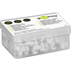 GOOBAY 17077 - Στηρίγματα καλωδίων 5 mm, λευκά, 100 τεμάχια