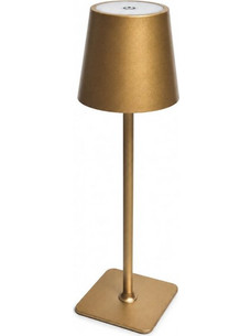 VenCore 2792-10010 - LED Table Light Rechargeable CCT Gold Brush - Διακοσμητικό Φωτιστικό LED Χρυσό Βούρτσας Μεταλλικό Πορτατίφ