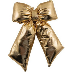 LianosXmas Χρυσός Μεταλλιζέ Χριστουγεννιάτικος Φιόγκος 28 x 7 x 36cm 27320