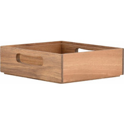 Κουτί Οργάνωσης Allure Στοιβαζόμενο με Λαβές 20x17.5cm από Ξύλο Ακακίας - Compact Estia 02-34153