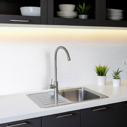 Αυτοκόλλητο Πλακάκι 3D (30.5x25) L-C Pointille White 1770158