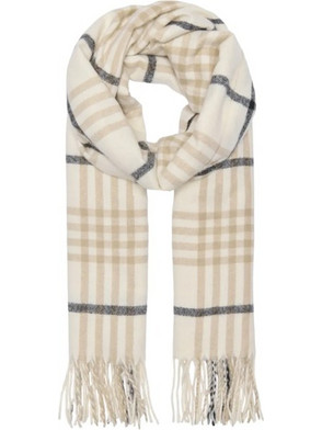 ONLMATHILDE CHECK FRINGE SCARF WOMEN ONLY