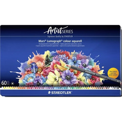 Staedtler - Mars Lumograph aquarelle coloured pencils - 60 pcs assorted (104 M60)