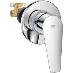 Grohe BauEdge Μίκτης Μπαταρίας Εντοιχισμού Ντουζιέρας 1 Εξόδου Ασημί 29040001 4005176556548