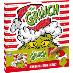 ΣΕΤ ΖΩΓΡΑΦΙΚΗΣ ΚΑΜΒΑΣ 30χ30 DIAMOND GRINCH CHRISTMAS