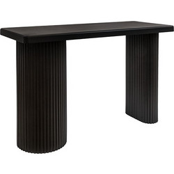 ΚΟΝΣΟΛΑ ΞΥΛΙΝΗ - ΜΕΤΑΛΛΙΚΗ ΜΑΥΡΗ 120x48x77cm Eurolamp 810-00200