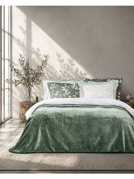 Κουβέρτα Βελουτέ Ημίδιπλη 180x220 Coperta - Forest Green 5206482208582