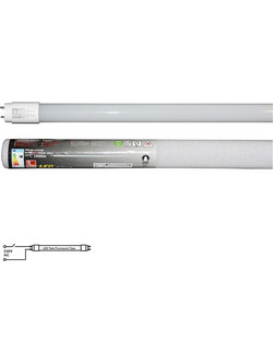 Adeleq Λάμπα LED Γυάλινη T8 120Cm 18W 230V Μονής Τροφοδοσίας 4000K Λευκό 13-01181